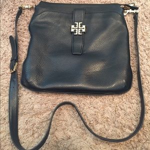 Tory Burch Black Pebbled Leather Crossbody
